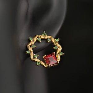 Natural Spinel earring